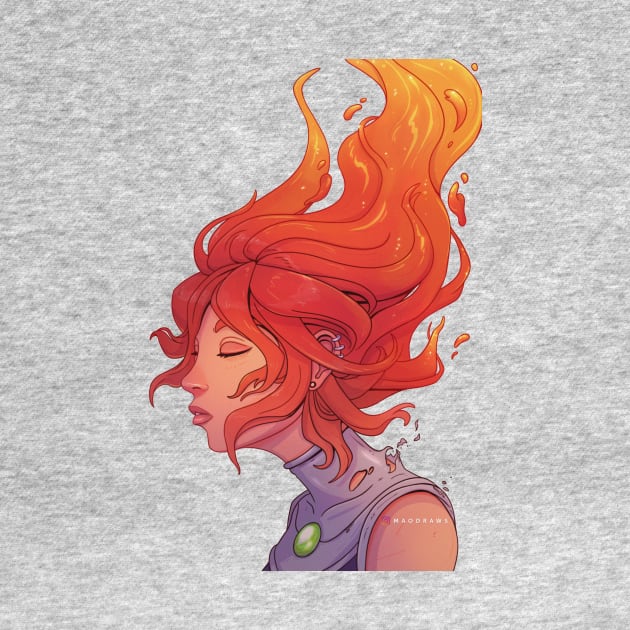 Starfire fan art by Maodraws